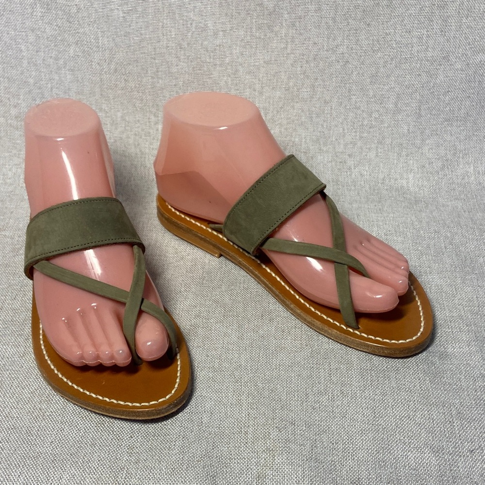 K.Jacques Olive Strappy Sandals. Size 37
